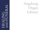 Augsburg Organ Library: Healing, Funerals Organ sheet music cover